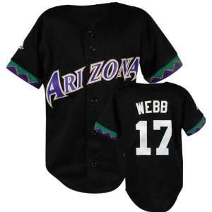  Brandon Webb Black Majestic MLB Alternate Replica Arizona 