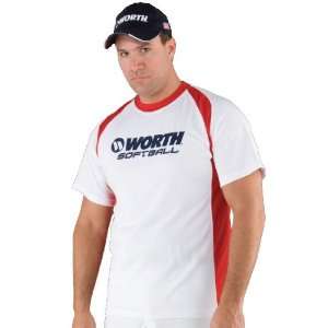  Custom Worth Pro Dri Unisex Softball Jerseys WHITE/RED AS 