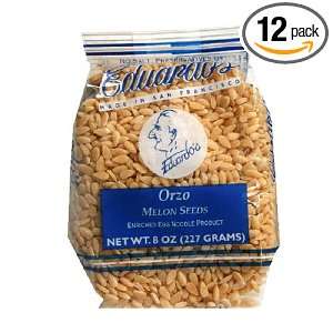 Eduardos Pasta Factory Pasta, Orzo, 8 Ounce Packages (Pack of 12)