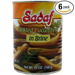 Sadaf Pickles Midget, 19 Ounce (Pack of 6)  Grocery 