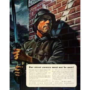  1942 Ad Gilbert Papers World War II Soldier Army Sword 