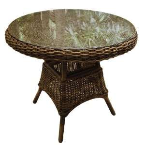  NorthCape Brookwood 30 Wicker Dining Table With Glass 
