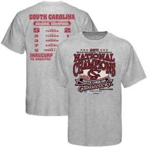   College World Series Champions Score T Shirt   Gray