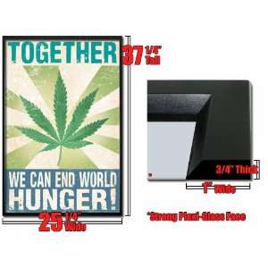   Framed Marijuana Poster End World Hunger Pot Fr 24962