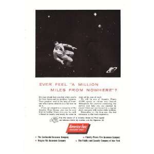  1957 Ad Man Floating in Space A Million Miles from Nowhere 