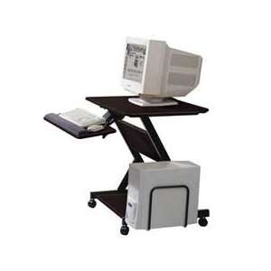  Ergonomic Workcenter, 30x24x30 3/4, Black Office 