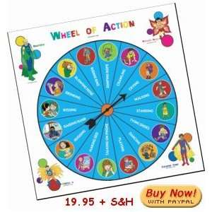  Wheel of Action, Speech Therapy Action Language Verb Game 