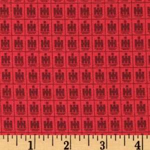  44 Wide International Harvester Logo Red Fabric By The 
