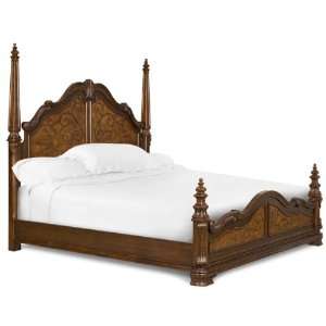   with Antique Brass Hardware Wood King Poster Bed
