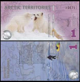 Arctic Territories 1 Dollar 2012 P New Polymer UNC  