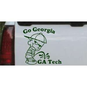   0in    Go Georgia Pee On GA Tech Car Window Wall Laptop Decal Sticker