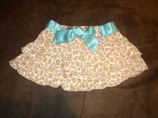 Baby Girl 0 3 Months Skirt Ruffles White Brown Tiers  