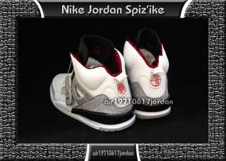 2007 Nike Air Jordan SPIZIKE SPIZIKE WHITE CEMENT GREY BLACK SILVER 