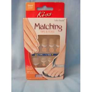  Kiss Matching Tips & Toes Short Length Manicure & Pedicure 