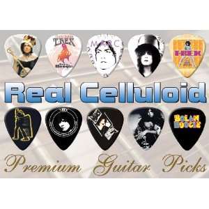  Marc Bolan T.REX Premium Guitar Picks X 10 (CR) Musical 