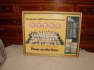   STEELERS 1975 SUPER BOWL FRAMED POSTER (SPECIAL PRICE NOW)  