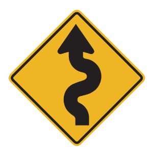 com Street & Traffic Sign Wall Decals   Winding Road to the Left Sign 