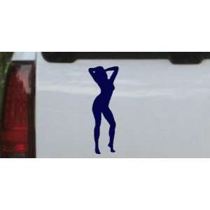 Navy 44in X 15.3in    Sexy Girl Silhouettes Car Window Wall Laptop 