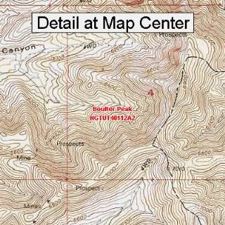  USGS Topographic Quadrangle Map   Boulter Peak, Utah 