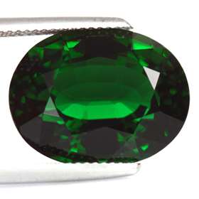 15.84ct Phenomenal Sized Oval Green Chrome Tourmaline  