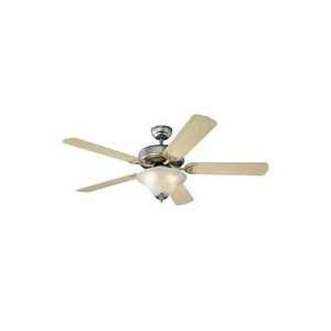   Homeowners Deluxe 52 Brushed Nickel Ceiling Fan with Light 5HS52BPD
