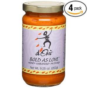 oni Bold As Love Honey Habanero Mustard, 9 Ounces Glass Jars (Pack 