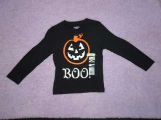 Glow in the Dark Pumpkin Halloween Shirt Boys Girls Size 4 5 6  