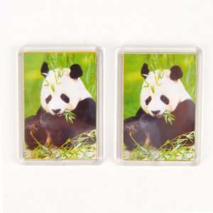  Panda Figure Plastic Board Fridge Magnets 2pcs Kitchen 