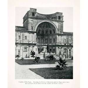 1907 Print Giardino Pigna Pine Cone Niccio Bramante 