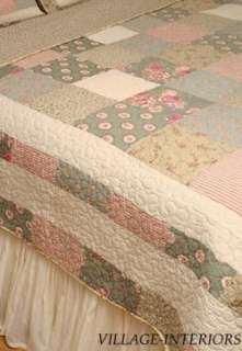 ROUSSILLON FRENCH COUNTRY ROSE QUEEN / KING QUILT SET  