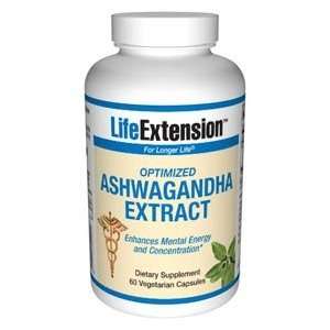  Life Extension Optimized Ashwagandha (No Stimulant), 60 