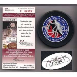  Brendan Shanahan Signed Hall Of Fame Puck Jsa Red Wings 
