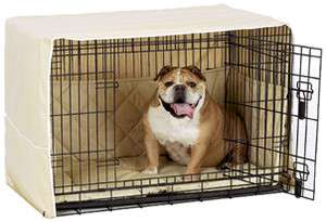 Dog Side Entry Crate Cover+ Reversable Bed & Supportive Side Bumper 