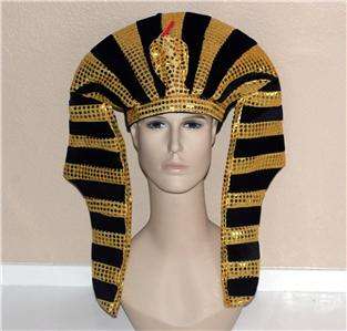 EGYPTIAN PHARAOH King Tut HAT HEADWEAR HEADGEAR Costume  