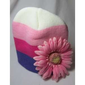  Girls Winter Hat with Daisy Flower Beauty