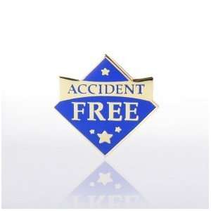  Lapel Pin   Accident Free   Blue