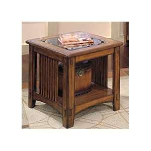 Mission Hills End Table Chestnut Brown Finish by Standard Furniture