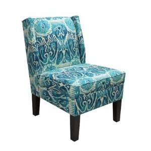    Upholstered Armless Wingback Chair Color Teal
