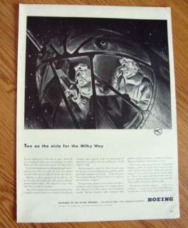 1942 WW II Boeing Ad Bombardier in a Flying Fortress  