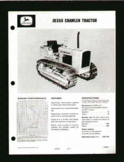 John Deere JD 350 Crawler Tractor Specifications & Data  