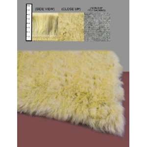  Flokati Faux Fur Rugs 2 x 8 (Canary Yellow) Furniture 