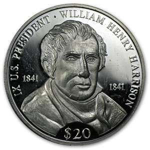  Liberia 2000 $20 Silver Proof Details William Henry 