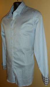 Paul Smith Dress Shirt Sz L Large NWT Slim Fit Long Sleeve Blue  