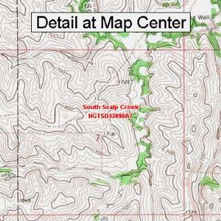USGS Topographic Quadrangle Map   South Scalp Creek, South Dakota 