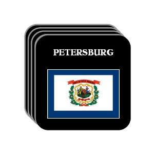 US State Flag   PETERSBURG, West Virginia (WV) Set of 4 Mini Mousepad 