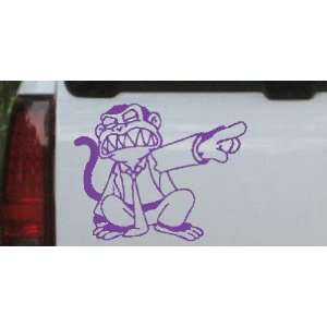 Purple 18in X 14.6in    Evil Monkey Cartoons Car Window Wall Laptop 