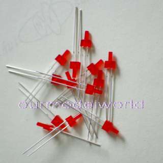 100PCS 2mm Red light LEDs lamps resistors for 3 12V  