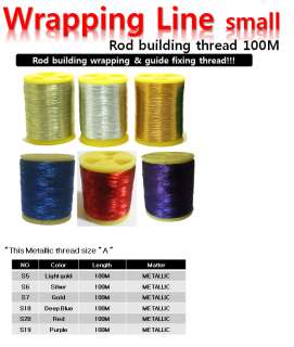 Rod building Wrapping winding metalic thread set 6packs  