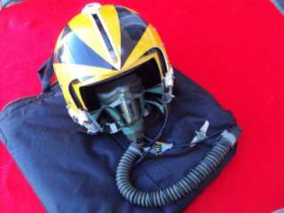 RARE IDd USMC VMFA 134 Fighter Pilot helmet, bag, wings JOLLY ROGER 
