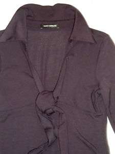 Flavio Castellani purple stretch jersey knit dress S  